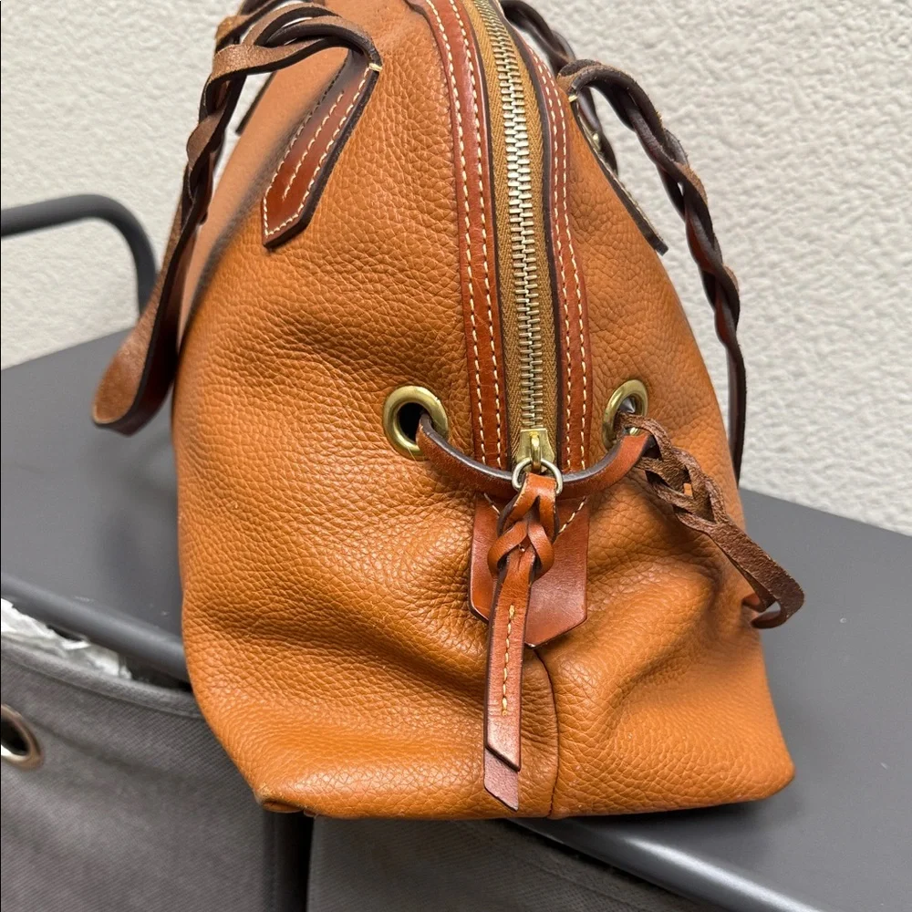 Dooney & Bourke Large Brown Leather Satchel